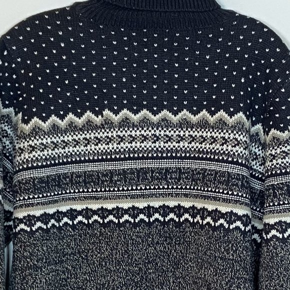 Rumors Unisex Blue and Grey Knitted Turtleneck US M - Picture 3 of 5